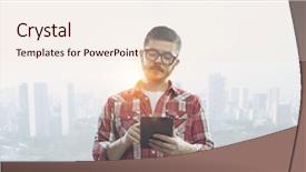  Presentation with nouvelle technologies de communication en santé - PPT layouts with double check - technologies for connection and communication background and a  colored foreground