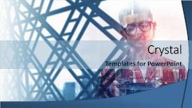  Presentation with connection - Slides consisting of double check - technologies for connection and communication background and a  colored foreground