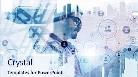  Presentation with nouvelle technologies de communication en santé - Slide deck featuring double check - technologies for connection and communication background and a  colored foreground