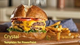  Presentation with cheese - Slides with double-cheeseburger-with-american-cheese background and a tawny brown colored foreground