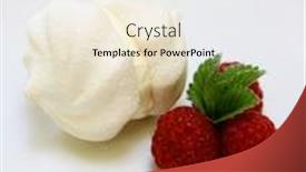  Presentation with cream - Presentation featuring double-cup-of-meringue-filled background and a white colored foreground