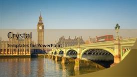  Presentation with parliament - Audience pleasing theme consisting of double decker bus - big ben and houses backdrop and a coral colored foreground