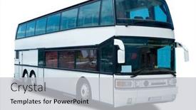  Presentation with tour - Amazing presentation theme having double-decker-tour-bus backdrop and a light gray colored foreground