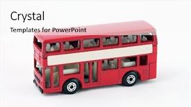 Presentation with bus - PPT theme consisting of double decker background and a white colored foreground