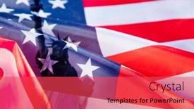  Presentation with 4th july - Colorful PPT theme enhanced with double exposure of american flag and statue of liberty - usa - independence day - 4th of july backdrop and a red colored foreground