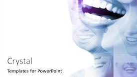  Presentation with teeth whitening - Slide deck consisting of double-exposure-of-laughing-people background and a white colored foreground