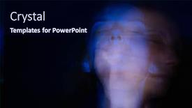  Presentation with personality - Presentation theme enhanced with double-exposure-of-woman-portrait background and a navy blue colored foreground