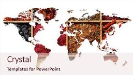  Presentation with wholesale - PPT theme consisting of double exposure of world map background and a lemonade colored foreground