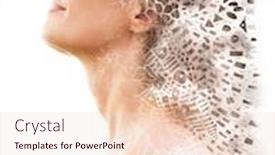  Presentation with black ink - Presentation design having double-exposure-paintography-portrait background and a lemonade colored foreground