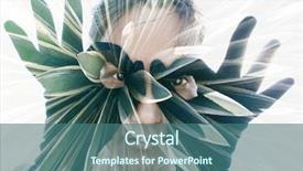  Presentation with double exposure of business people - Slide deck consisting of double exposure portrait of attractive background and a ocean colored foreground