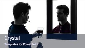  Presentation with mirror - Amazing presentation having double face - man in front of his backdrop and a navy blue colored foreground