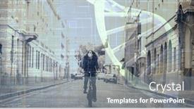  Presentation with coronavirus - Cool new slide deck with double-helix-over-a-caucasian backdrop and a gray colored foreground