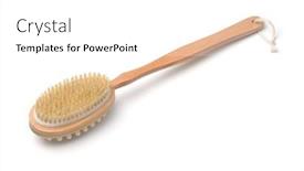  Presentation with brush - Slide set featuring double-sided-body-scrub-brush background and a white colored foreground