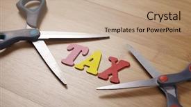  Presentation with double taxation - Audience pleasing presentation consisting of double taxation - two scissors with the word backdrop and a coral colored foreground