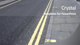  Presentation with london - Presentation theme with double yellow line on london background and a gray colored foreground