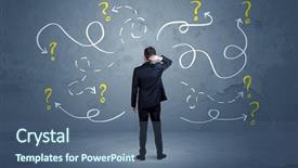  Presentation with problem solution - Audience pleasing slides consisting of doubt can not find backdrop and a ocean colored foreground