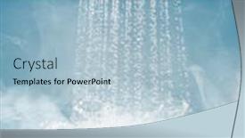  Presentation with steam - Beautiful PPT layouts featuring douche-with-flowing-water backdrop and a light blue colored foreground