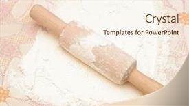  Presentation with classic - Presentation theme having dough and dusting of flour background and a cream colored foreground