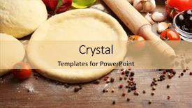  Presentation with dough - Beautiful slides featuring dough basis and ingredients backdrop and a lemonade colored foreground