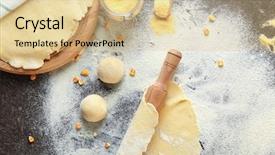  Presentation with dough - Presentation design enhanced with dough for tortillas with rolling background and a  colored foreground