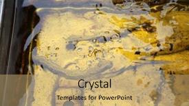  Presentation with churros - Colorful slides enhanced with dough in hot boiling oil backdrop and a coral colored foreground