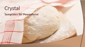 Presentation with dough - Audience pleasing slide set consisting of dough on wooden board backdrop and a lemonade colored foreground