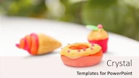  Presentation with playdough - PPT layouts featuring doughnut made from playdough background and a lemonade colored foreground