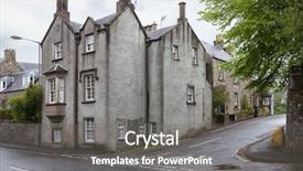  Presentation with traditional - Beautiful slides featuring doune the district of stirling backdrop and a gray colored foreground