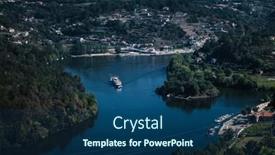  Presentation with boat river - Presentation consisting of douro-river-with-a-pleasure background and a ocean colored foreground