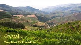  Presentation with view of the vinales valley - Audience pleasing PPT layouts consisting of vineyards are on a hills backdrop and a light blue colored foreground
