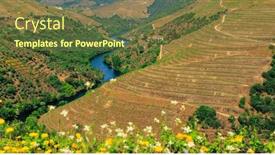  Presentation with tourism - Presentation design consisting of douro-valley-tour-tourism background and a tawny brown colored foreground
