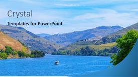  Presentation with tour - Slides having douro-valley-tour-tourism background and a light blue colored foreground