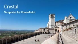  Presentation with carmen san diego - Slides consisting of church dove - basilica di san francesco assisi background and a ocean colored foreground