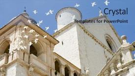  Presentation with saint - Theme consisting of albo de - basilica of saint francis background and a light blue colored foreground