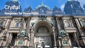  Presentation with dove - Colorful PPT theme enhanced with faith dove - berlin cathedral berliner dom berlin backdrop and a teal colored foreground