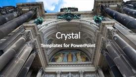  Presentation with main engine - PPT theme featuring faith dove - berlin cathedral berliner dom main background and a dark gray colored foreground