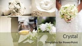  Presentation with cocktail party - Slide deck having white elegant - girl holding cocktail at party background and a mint green colored foreground