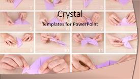  Presentation with step - Presentation design enhanced with origami paper bird instructions background and a lemonade colored foreground