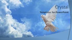  Presentation with dove - Presentation consisting of dove-in-the-air background and a  colored foreground