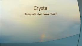  Presentation with rain animation - Slides enhanced with dove rainbow - rain and sunshine cloudscape divine background and a soft green colored foreground