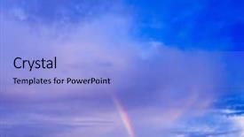  Presentation with rain water harvesting system - PPT layouts enhanced with dove rainbow - rain and sunshine background and a light blue colored foreground