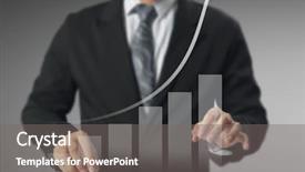  Presentation with dubai financial fintech - Slides with dow - businessman with financial symbols coming background and a  colored foreground