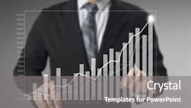  Presentation with financial - PPT layouts consisting of dow - businessman with financial symbols coming background and a  colored foreground