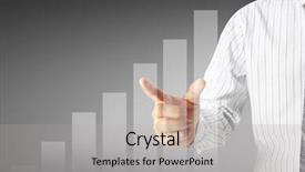  Presentation with airline financial - Cool new PPT layouts with dow - businessman with financial symbols coming backdrop and a  colored foreground