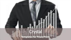  Presentation with financial situation to refugees - PPT layouts with dow - businessman with financial symbols coming background and a coral colored foreground