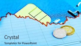  Presentation with stock exchange - Amazing PPT theme having dow - stock exchange currency market concept backdrop and a arctic colored foreground