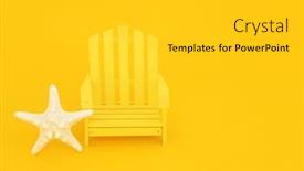  Presentation with seashell - Slide set with down-at-the-beach-minimal background and a light gray colored foreground