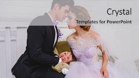  Presentation with bride - Amazing slides having down before his bride love backdrop and a  colored foreground