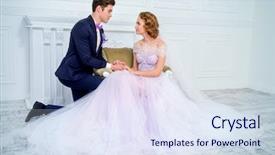  Presentation with wedding but not for love - Presentation theme with down before his bride love background and a  colored foreground