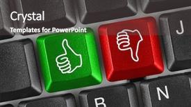  Presentation with hands down - Presentation theme having down business - computer keyboard with two gesturing background and a dark gray colored foreground